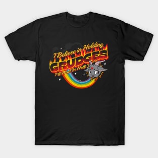 I Believe In Holding Grudges I'll Heal In Hell rainbow T-Shirt